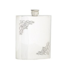 Celtic Corners Rect 6 oz. Flask & Funnel